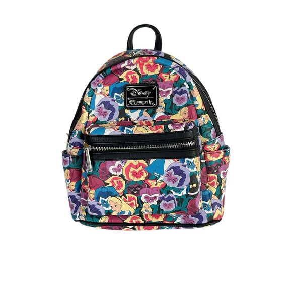 Loungefly Disney Alice In Wonderland Colorful Floral Mini Backpack NWT - Picture 1 of 6